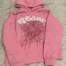 Pink Medium Sp5der Hoodie