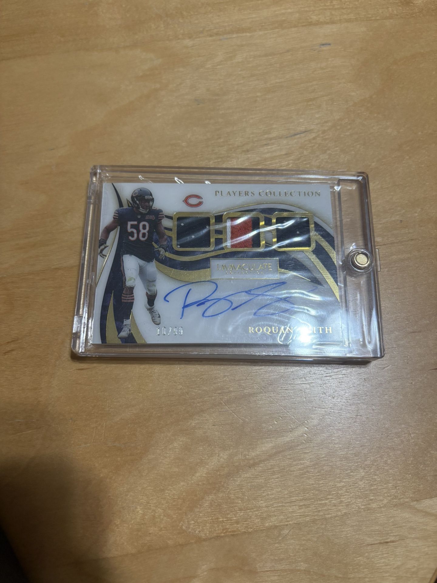 roquan smith 2020 immaculate players collection autographed /99
