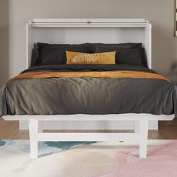 Full Size Murphy Bed Desk with Mattress