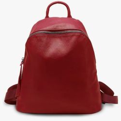 zency Classic Travel Backpack for Women Anti Theft Fits 10" Tablet Dark Red