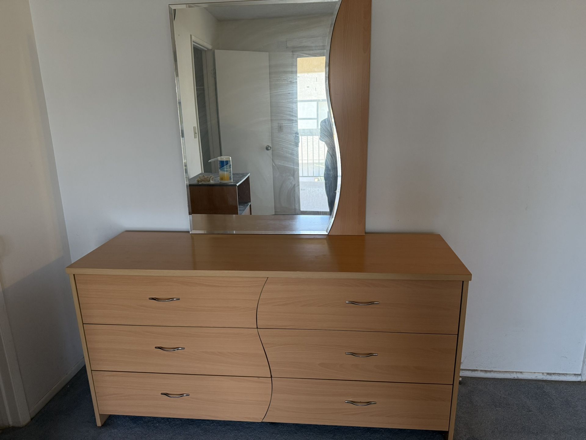 Night Stand And Dresser With Mirror