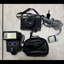 Weston WX-3 Camera With Vivitar 283 Flash W External Power Cord Custom Untested
