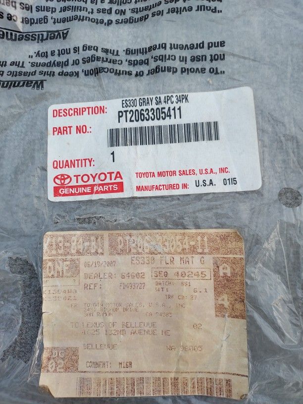 Rx350 Floor Mats New