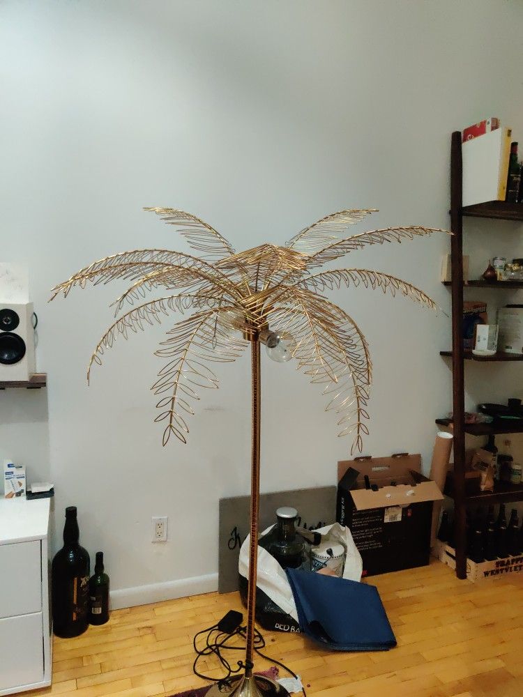 CB2 Ocean Palm Floor Lamp - Gold