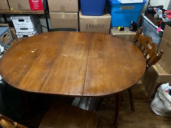 Vintage Haywood Wakefield Dining Table with Leaf