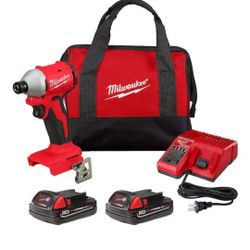 M18 18V Lithium-Ion Brushless Cordless 1/4 in. Impact Driver Kit with Two 2.0 Ah Batteries and Charger