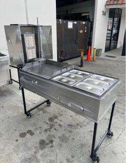 plancha 20 × 24 con doble vaporera y trompo desmontable de ocho piedras