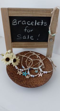 BRACELETS with FLOWER CHARMS