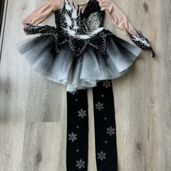 girl‘s handmade figure skating costume ice skating dress performance recital