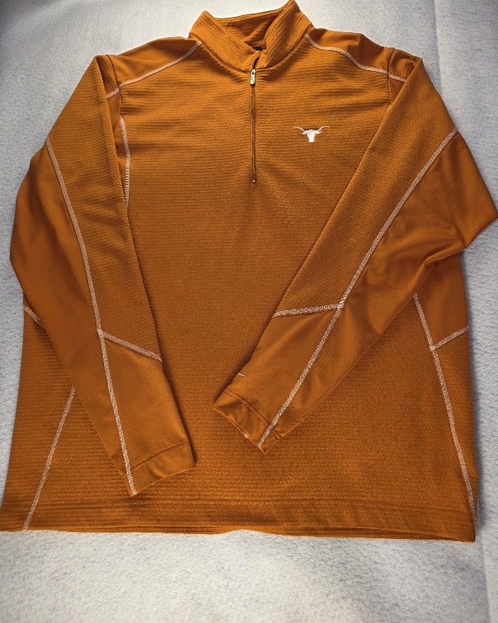 Nike Golf Fit-Therma UT Texas Longhorns 1/4 Zip Men's Size XL Orange Pullover LS