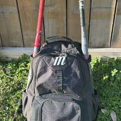 Baseball Marucci Bag With Two Bats 