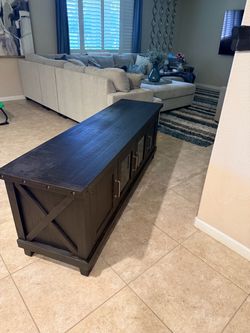 Brown Wood TV Stand Media Console