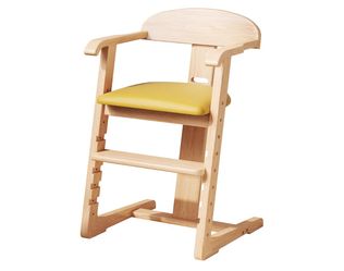 Solid Wood Toddler Dining Chair - Adjustable Height Easy to Clean Toddler high Chair - Kids high Chair from 3 Years to 200 Lb, Grow with Child (Natura