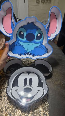 Disney Stitch and Mickey Mouse plastic serving tray bpa free