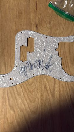 Mark Hoppus Signed Bass Pick Guard