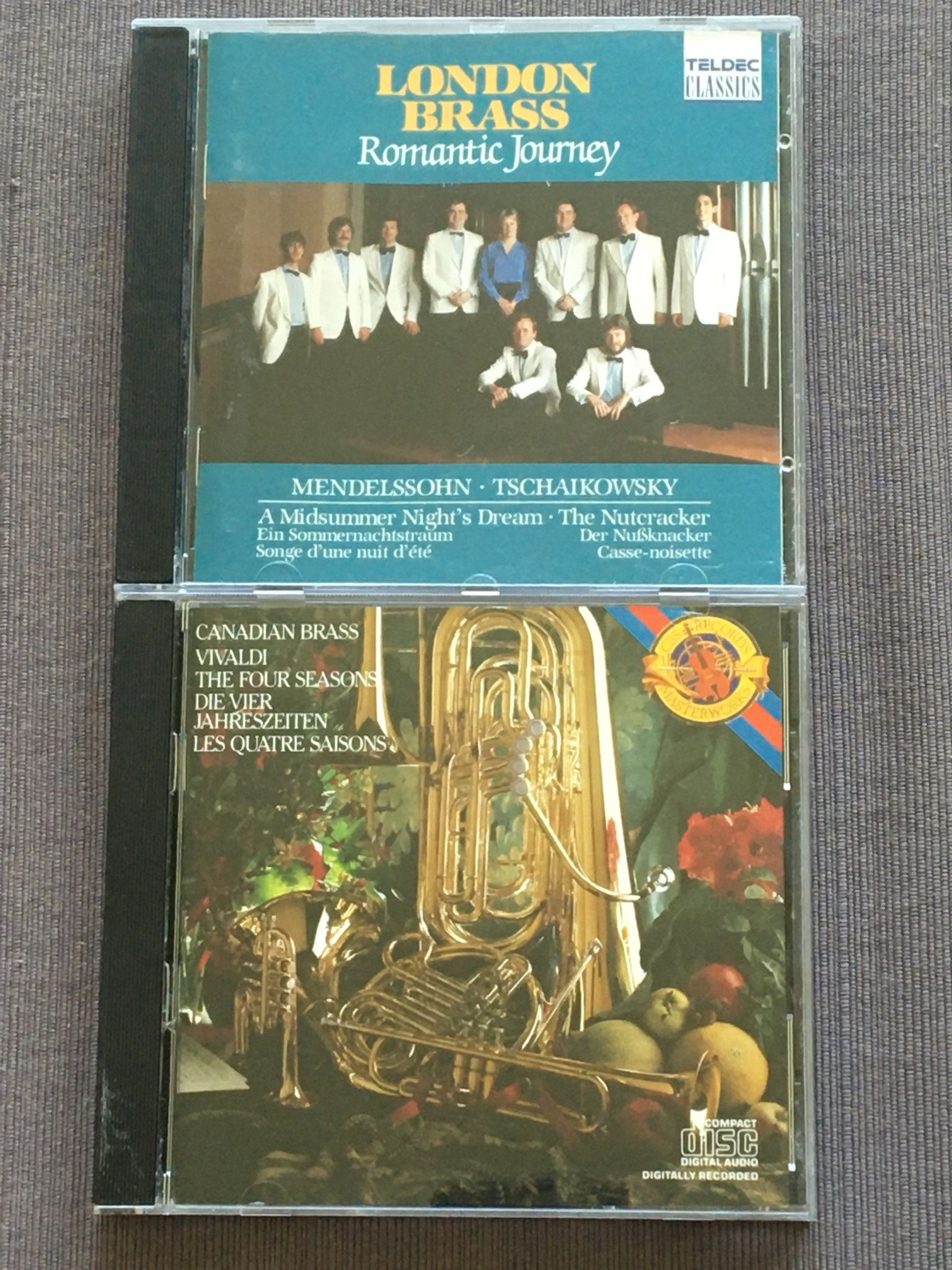 High End Classical Chamber Music Brass Ensembles, lot of 2 CDs new/excellent conditions. Canadian Brass plays Vivaldi The Four Seasons. London Brass R