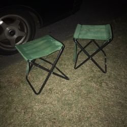 Two fold up camping chairs only $25 for both