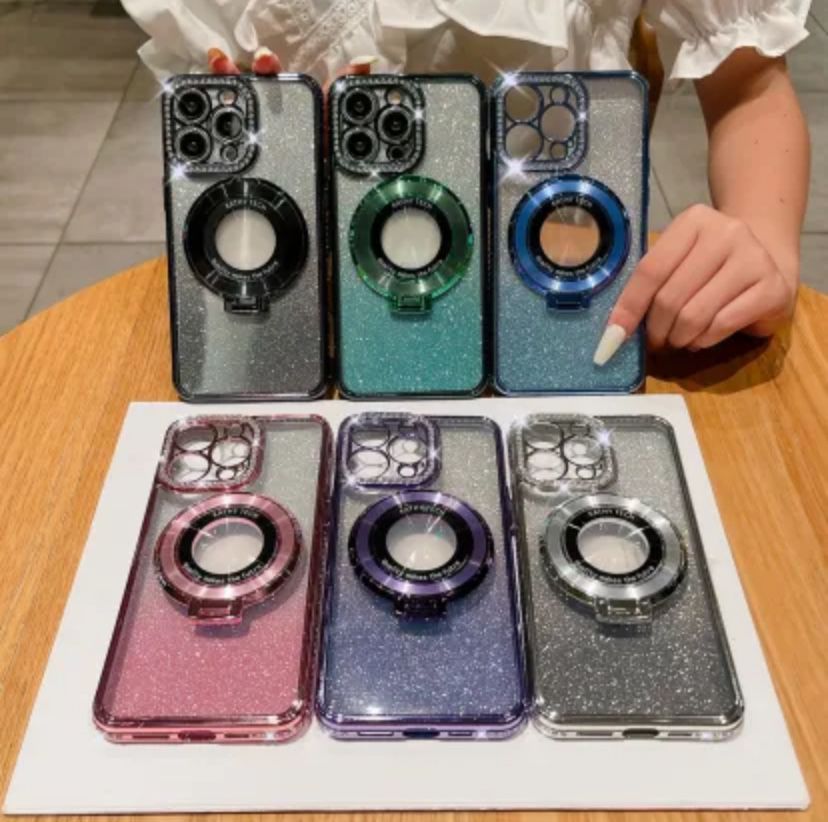 Glitter Phone Case With Magnetic Bracket
