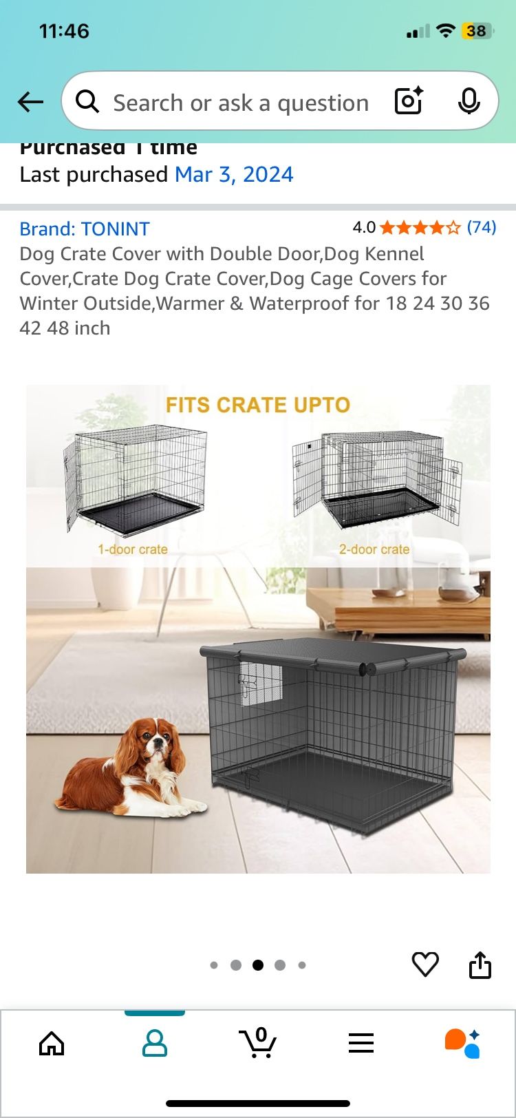 Medium Dog Crate Cover