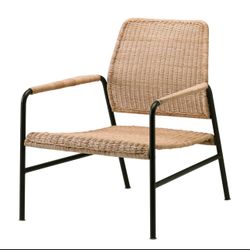 IKEA ULRIKSBERG Rattan Armchair – Natural Woven Accent Chair | Boho Modern Lounge Seating