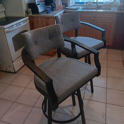 Bar Stools Light Grayx3