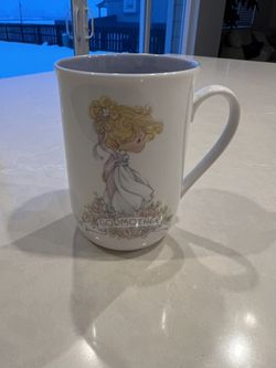 Enesco Precious Moments Girl Godmother White Coffee Mug Cup