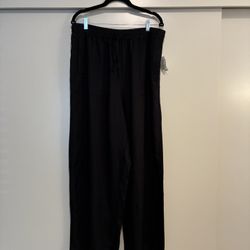 Women's Linen Pants- New- Black XL
