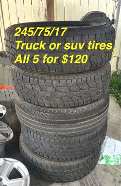 245/75/r17 17” inch tires $120