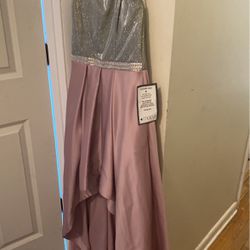 NWT Prom Dress Size 3 Silver And Pink