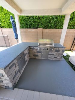Pool deck and patio