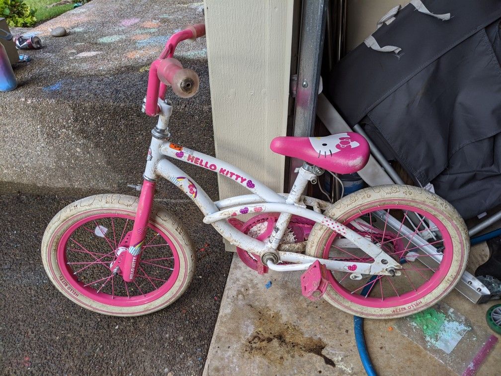 Pink 16" kids bike