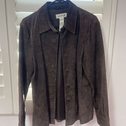 Brown Alfani Suede Jacket--size L