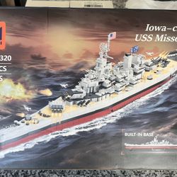 Building Block Uss Missouri Battleship 2228 pcs