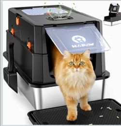 HAPAW Enclosed Cat Litter Box with Ventilation
