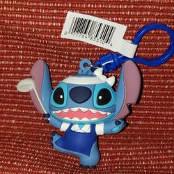 (2) BRAND NEW Disney Keychain/ Blind Bag Clip - Lilo and Stitch - Chef Stitch