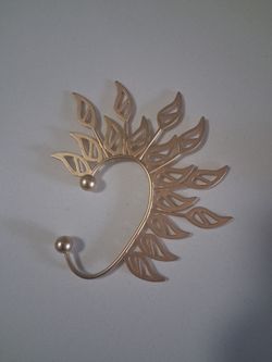Large Gold Leaf Ear Cuff