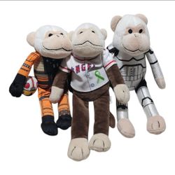 MLB Los Angeles Angels Rally Monkey Plushies Star Wars Themed Mixed Lot Of 3