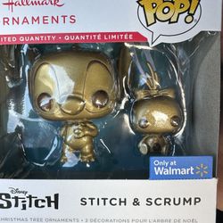 Funko Ornament Stitch & Scrump Gold Chase $60