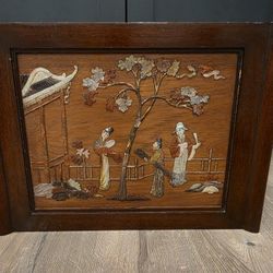 Vintage Hardwood Asian Decorative Side Table