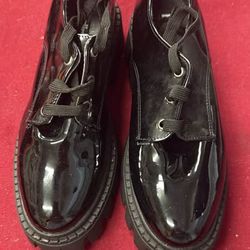Berlin Black Patent Platform Oxfords