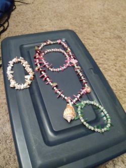 Homemade bracelets and necklace