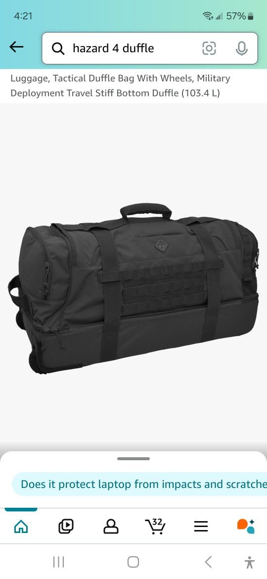 Hazard 4 Rolling Suit Case/Duffle 