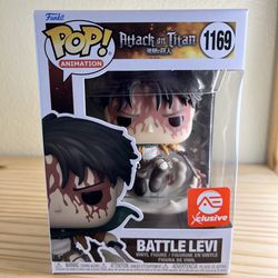 FUNKO POP! ANIMATION: Attack on Titan Battle Levi ( Bloody ) AE Exclusive  #1169