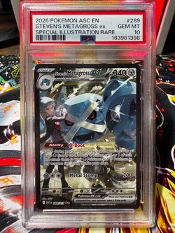 Pokemon 2026 Steven's Metagross ex 289/217 SIR Ascended Heroes GEM MINT PSA 10