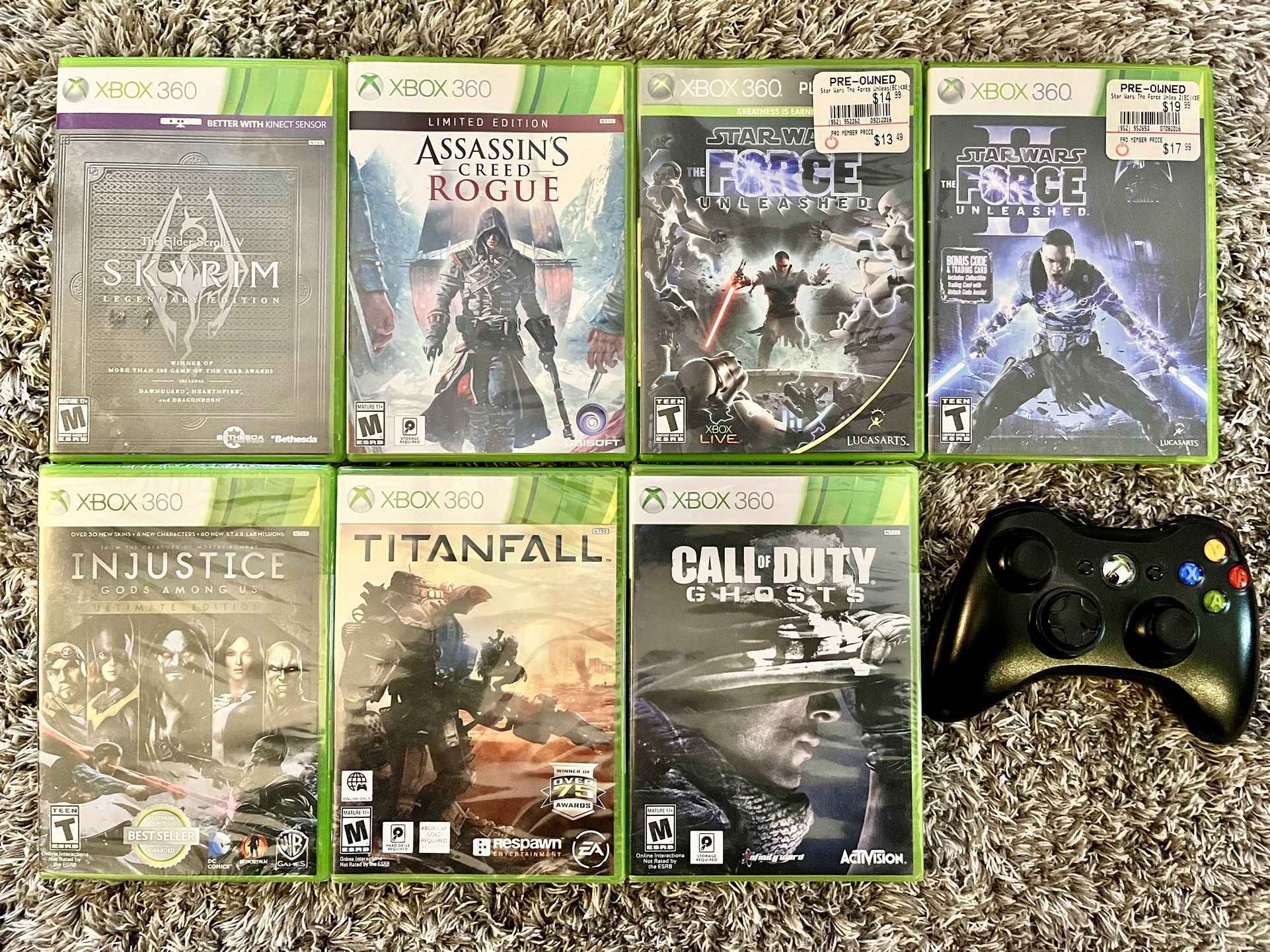 NEW & USED XBOX 360 GAMES + 1 Game Controller 
