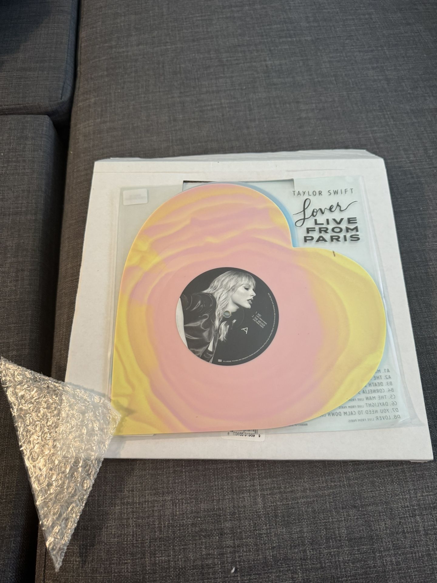 Taylor Swift - Lover (Live From Paris) Heart Shaped Vinyl