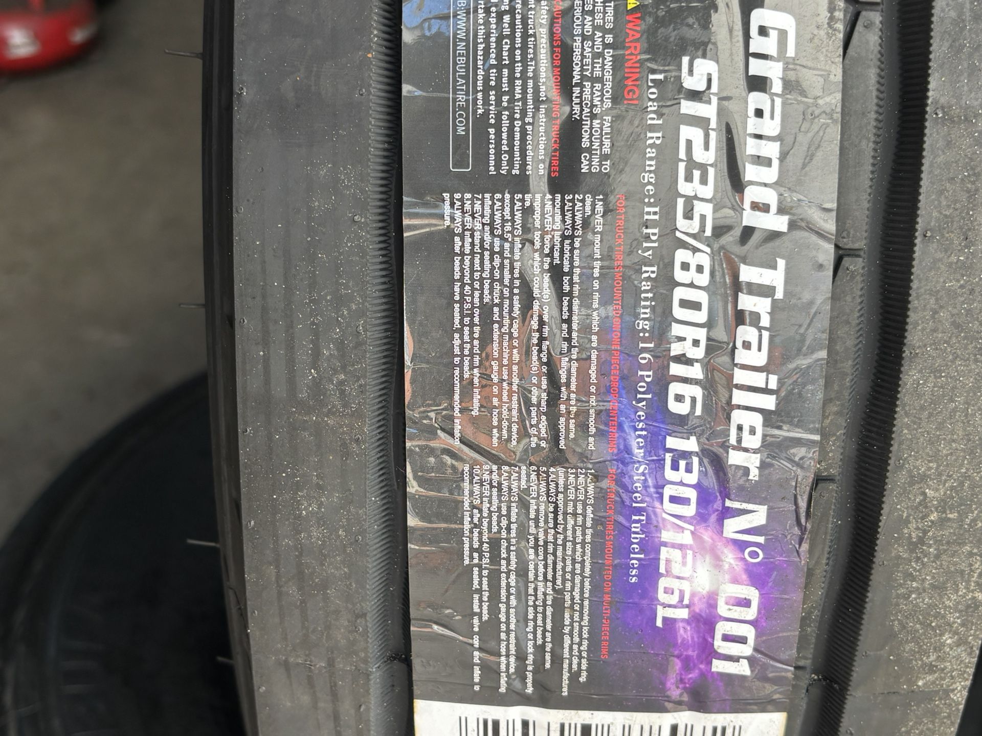 235/80r16 Trailer Tire 16 Ply