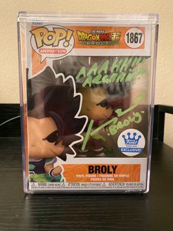 Broly funko pop signed