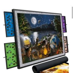 🧩 Brand New Rotating Puzzle Board w/ Drawers & Mat – Fits Up to 1500 Pieces