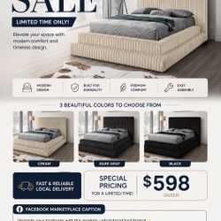 ✨ MEMORIAL DAY SALE ✨ Modern Upholstered Bed Frames Available Now!